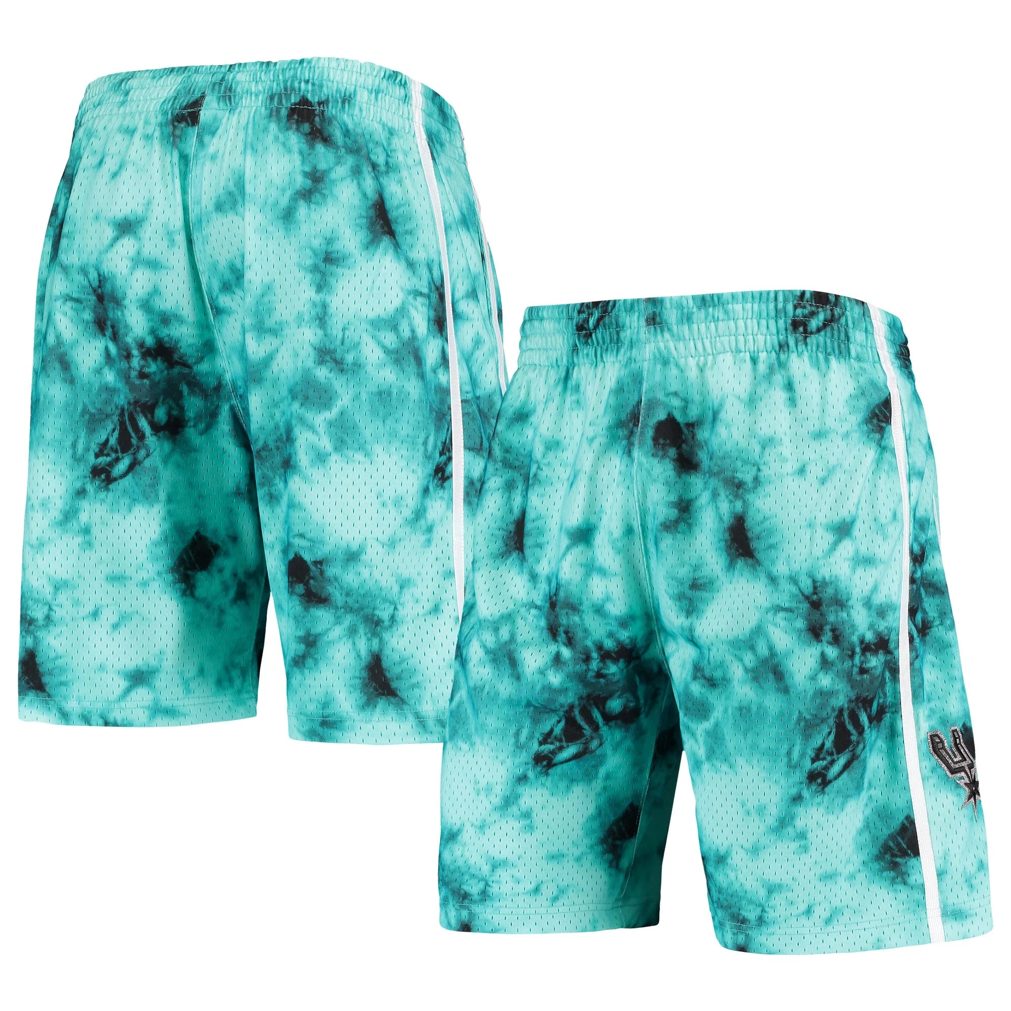 Men's Mitchell & Ness Teal San Antonio Spurs Hardwood Classics 1998 Galaxy Swingman Shorts