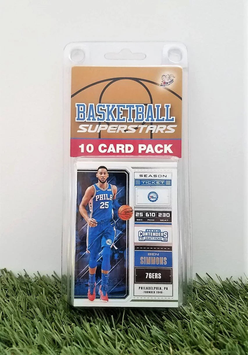 Ben Simmons- (10) Card Pack NBA Basketball Superstar Ben Simmons Starter Kit all Different cards. Comes in Custom Souvenir Case! Perfect for the Ultimate Simmons Fan! by 3bros