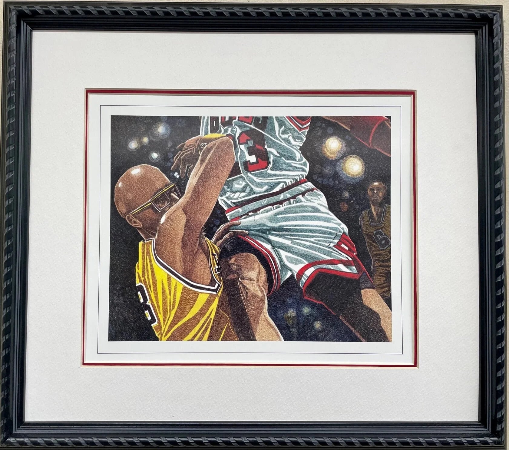 Dwight Baird Raging Bull CUSTOM FRAMED basketball Sports Art NEW! Generic