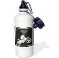 3dRose Enjoy The Ride- motocross, action, adrenaline, adventure sport, alternative, bike, off road, Sports Water Bottle, 21oz