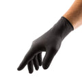 Fashion Serve Black Plastic Extra Large Nitrile Glove - Powder Free - 9 x 4 3/4 - 100 count box