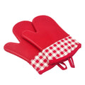 Mnycxen Heat Resistant Oven Gloves, With Cotton Lining, Silicone, For Cooking, Baking, Grilling, BBQ