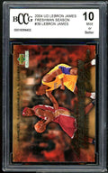 2004 UD Lebron James Freshman Season #30 LeBron James w/Kobe Bryant BGS BCCG 10