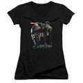 Harry Potter - Final Fight - Juniors Cap Sleeve V-Neck Shirt - Small