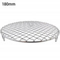 Sufanic 7.2inch Round Cooling Baking Rack 201 Stainless Steel Wire Oven Grill Sheet for Barbecue Pizza,Silver