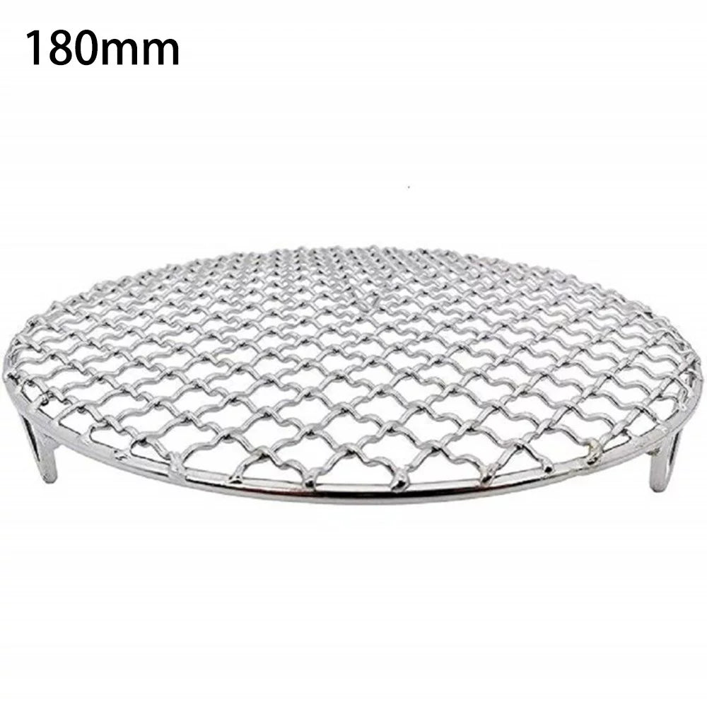 Sufanic 7.2inch Round Cooling Baking Rack 201 Stainless Steel Wire Oven Grill Sheet for Barbecue Pizza,Silver