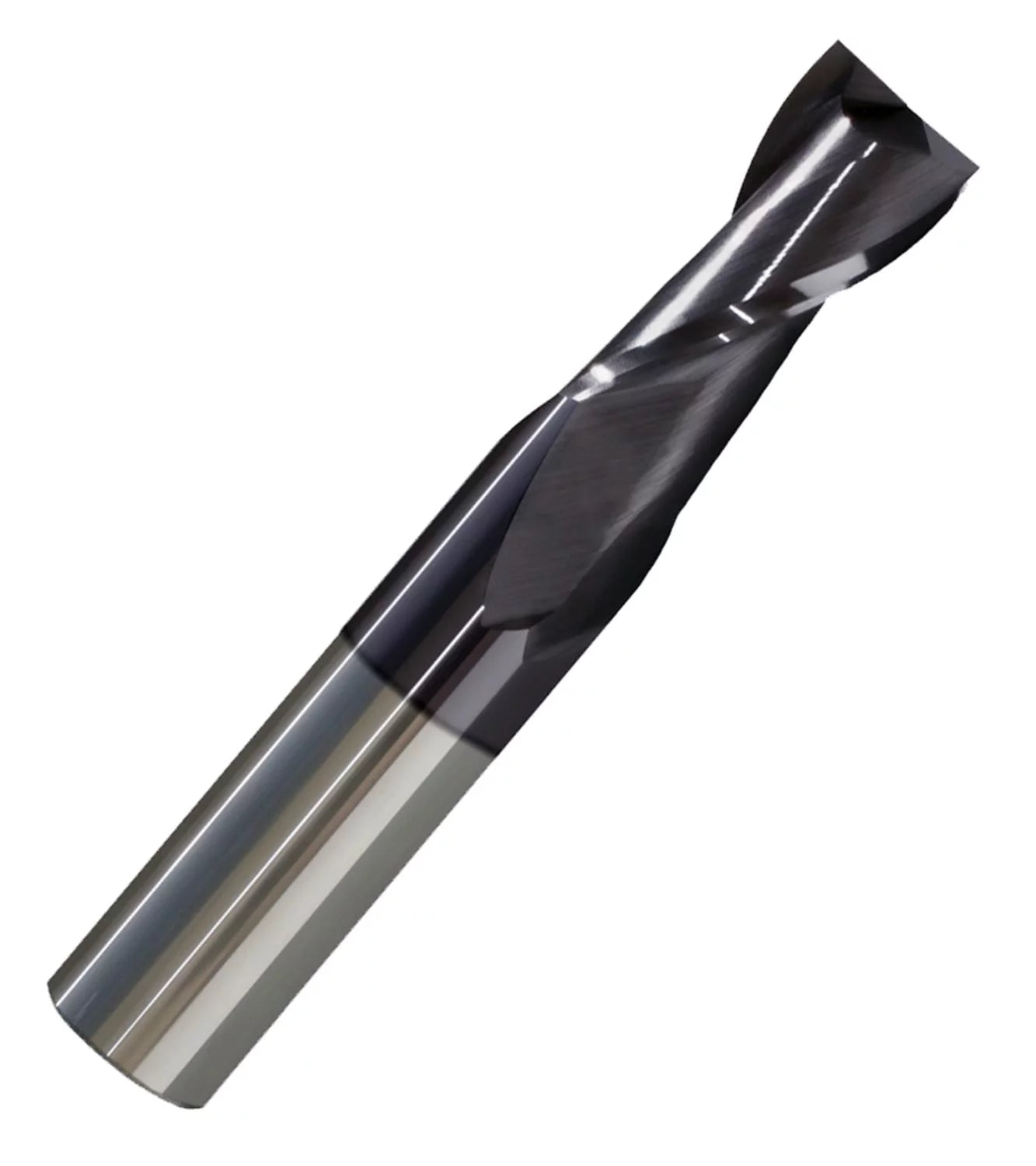 1/64 Diameter 2 Flute Single End ALTiN Coated End 30¡ã Carbide End Mill , .047Length of Cut, 1/8 Shank, 1-1/2 OAL