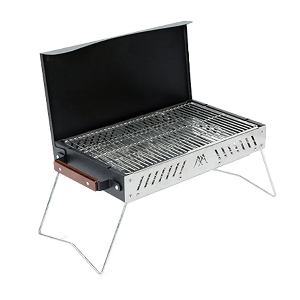 Dadypet Home Garden Barbecue Rack: Portable Stainless Steel Charcoal Grill for Camping Picnic