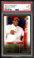 LeBron James Rookie Card 2003 Upper Deck LeBron James Box Set #8 PSA 9