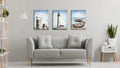 Visual Art Decor 3 pieces Framed Canvas Wall Art Clearance Lighthouse Modern Beach Wall Art Prints Pictures Posters Artwork Nautical Seagulls Lighthouses Boats Coastal Framed Decoration