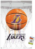 NBA Los Angeles Lakers - Drip Ball 20 Wall Poster with Push Pins, 22.375 x 34