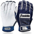 Franklin Sports Adult MLB CFX Pro Batting Gloves, Pearl/Navy, Small