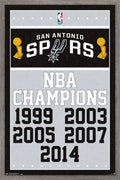 NBA San Antonio Spurs - Champions 17 Wall Poster, 14.725 x 22.375, Framed
