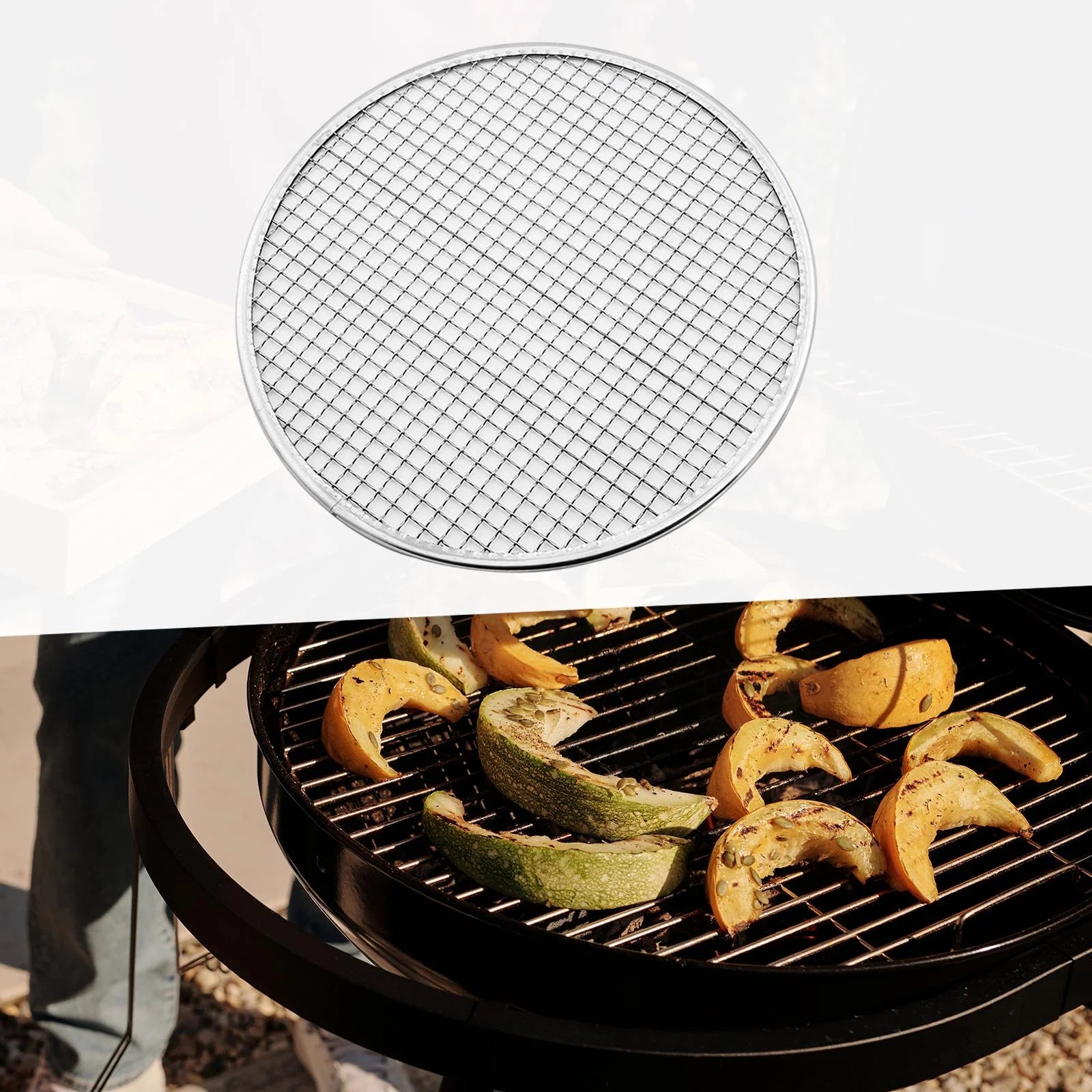 koolsoo Barbecue Net Grill Mesh Net for Ceramic Teapots Reusable for Grilling Outdoor Lightweight Camping BBQ Grilling Mat Baking Net L