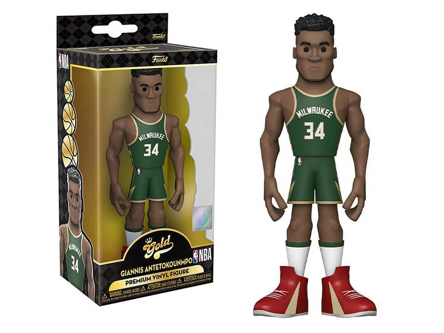 NBA: Bucks Gold Giannis Antetokounmpo 5-Inch Premium Vinyl Figure