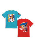 Space Jam 2 Boys Crew Panel & Lebron Pose Graphic T-Shirts 2-Pack, Sizes 4-18