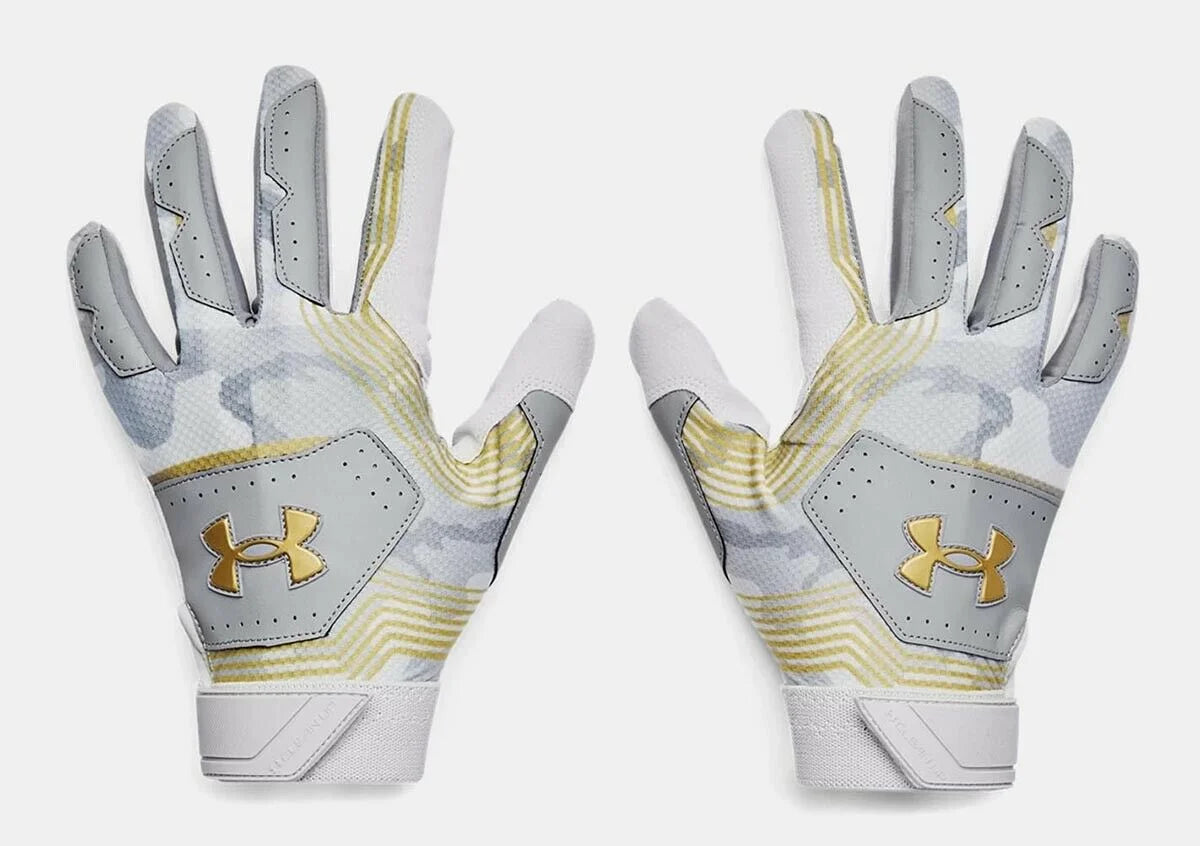 Under Armour Men's UA Clean Up 21 Culture Baseball Batting Gloves 1365468-094 Elemental/Metallic Gold