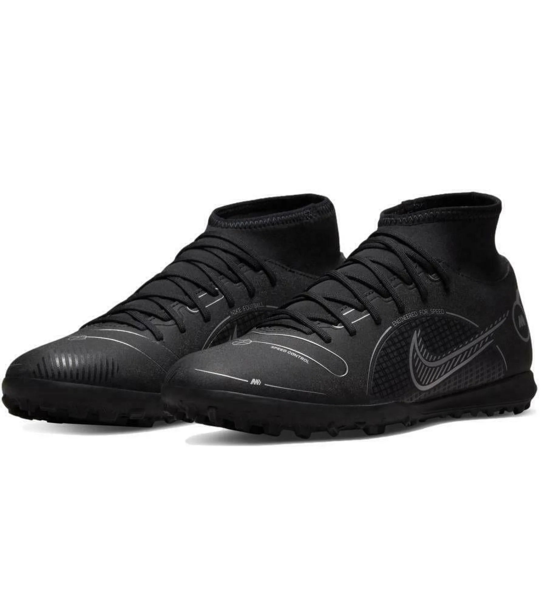 NIKE MERCURIAL SUPERFLY 8 CLUB SLIPON TRAINER MEN SHOES BLACK/SILVER SIZE 13 NEW