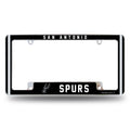 San Antonio Basketball Spurs Chrome Metal License Plate Frame with Full Frame Team Color Graphics