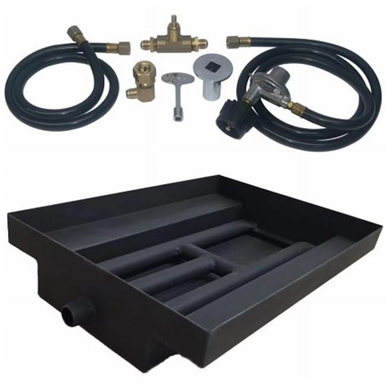 15 in. 14GA Powder Coated Burner Island Kit, Liquid Propane