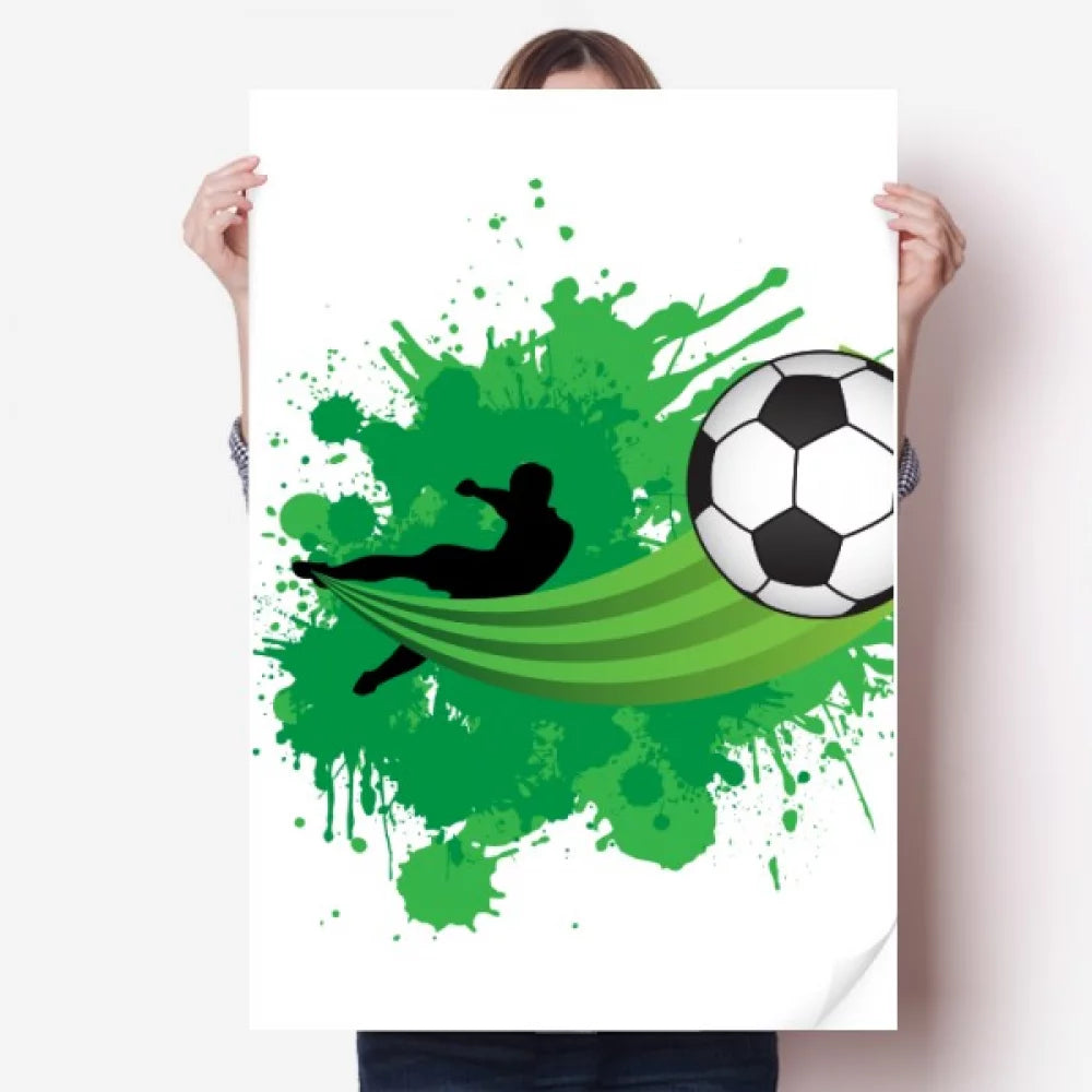 Fly Soccer Football Sports Sticker Decoration Poster Playbill Wallpaper Window Decal