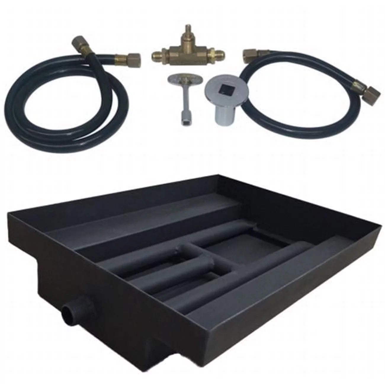 15 in. 14GA Powder Coated Burner Island Kit - Natural Gas